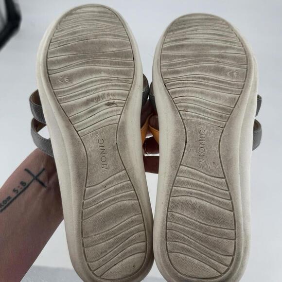 Vionic Sandals 10 dava slip on woven flat beach comfort summer spring colorful - Picture 7 of 9